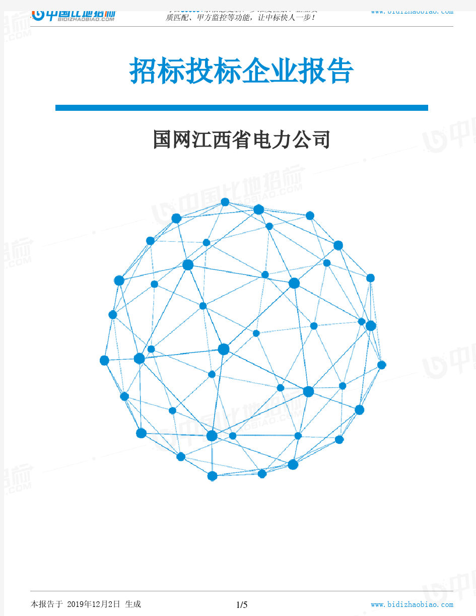 国网江西省电力公司-招投标数据分析报告