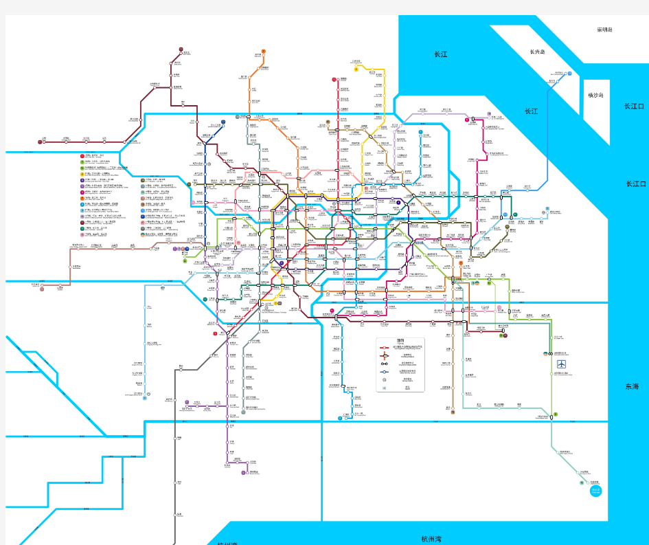 上海轨道交通网络示意图2020版