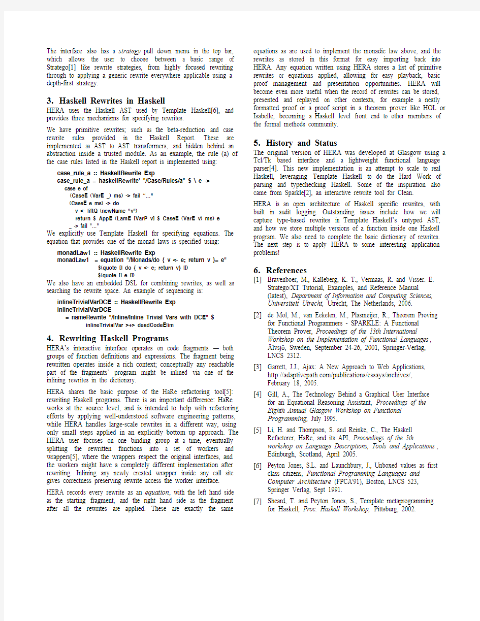 Categories and Subject Descriptors D.2.6 [Software Engineering] Programming Environments –