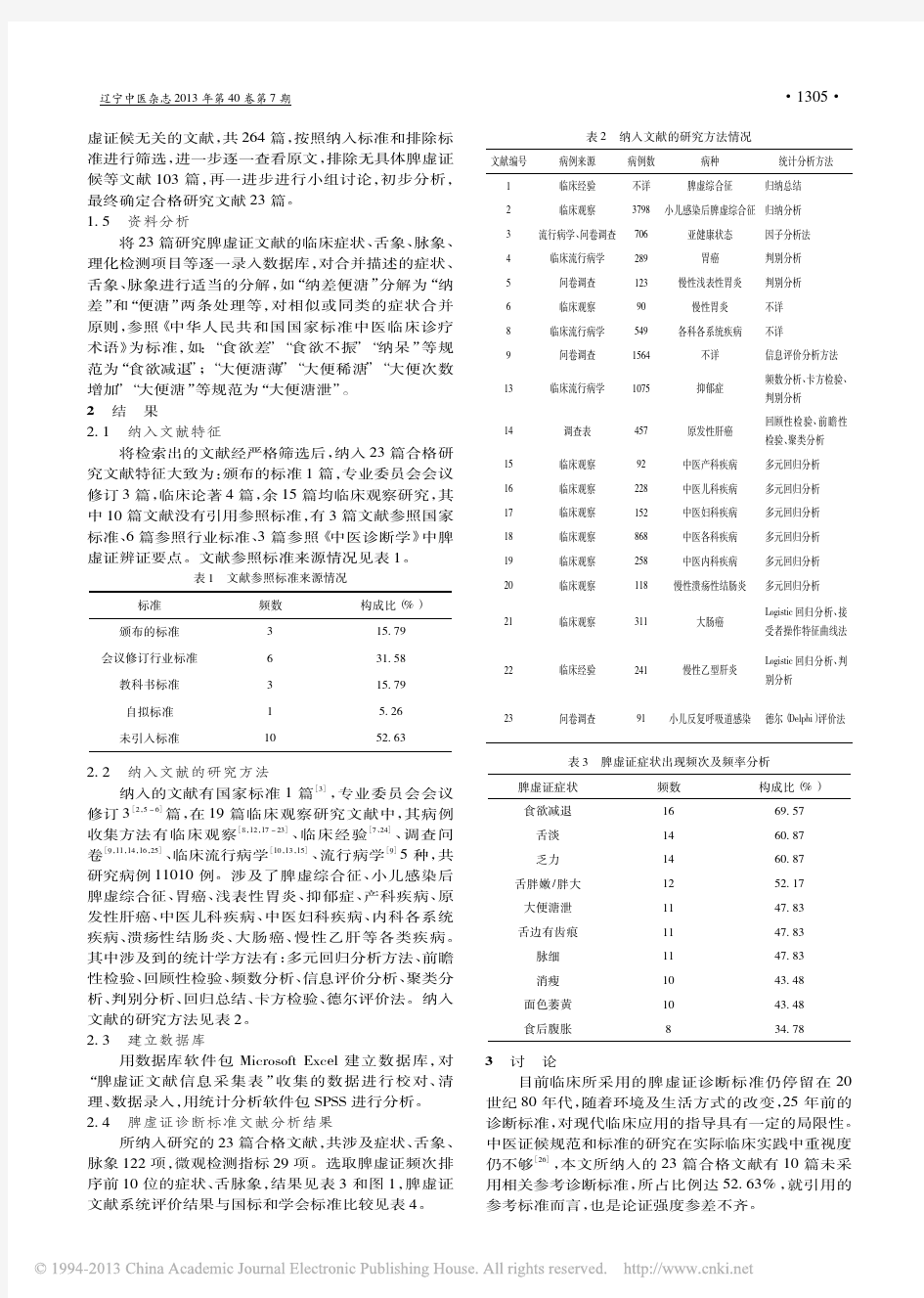 脾虚证诊断标准文献系统评价研究_赵平