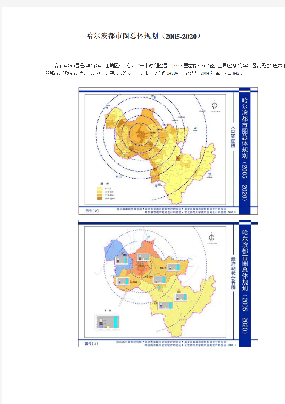 哈尔滨都市圈总体规划2005-2020