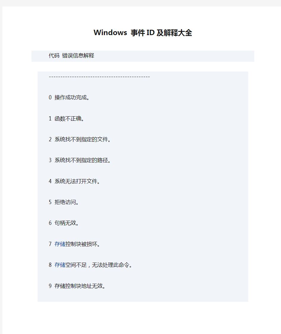 Windows 事件ID及解释大全