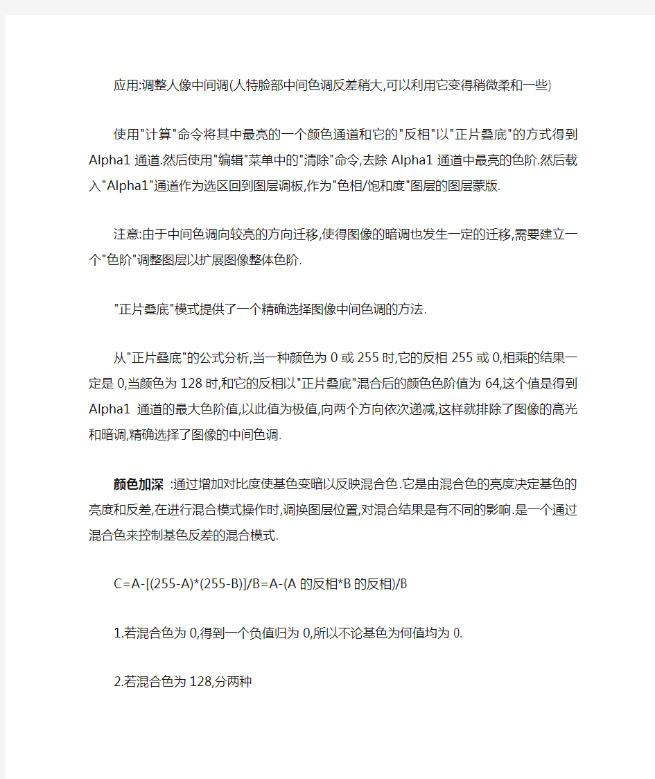 PS中图层混合模式的用法及效果(含原理详解)