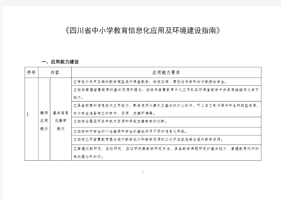 四川省中小学教育信息化应用及环境建设指南