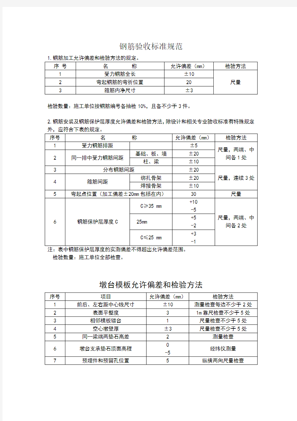 钢筋验收标准规范