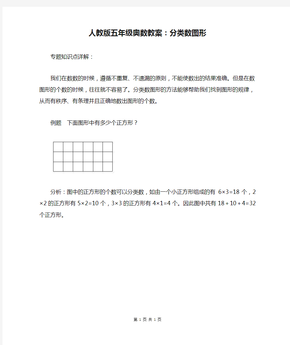 人教版五年级奥数教案：分类数图形