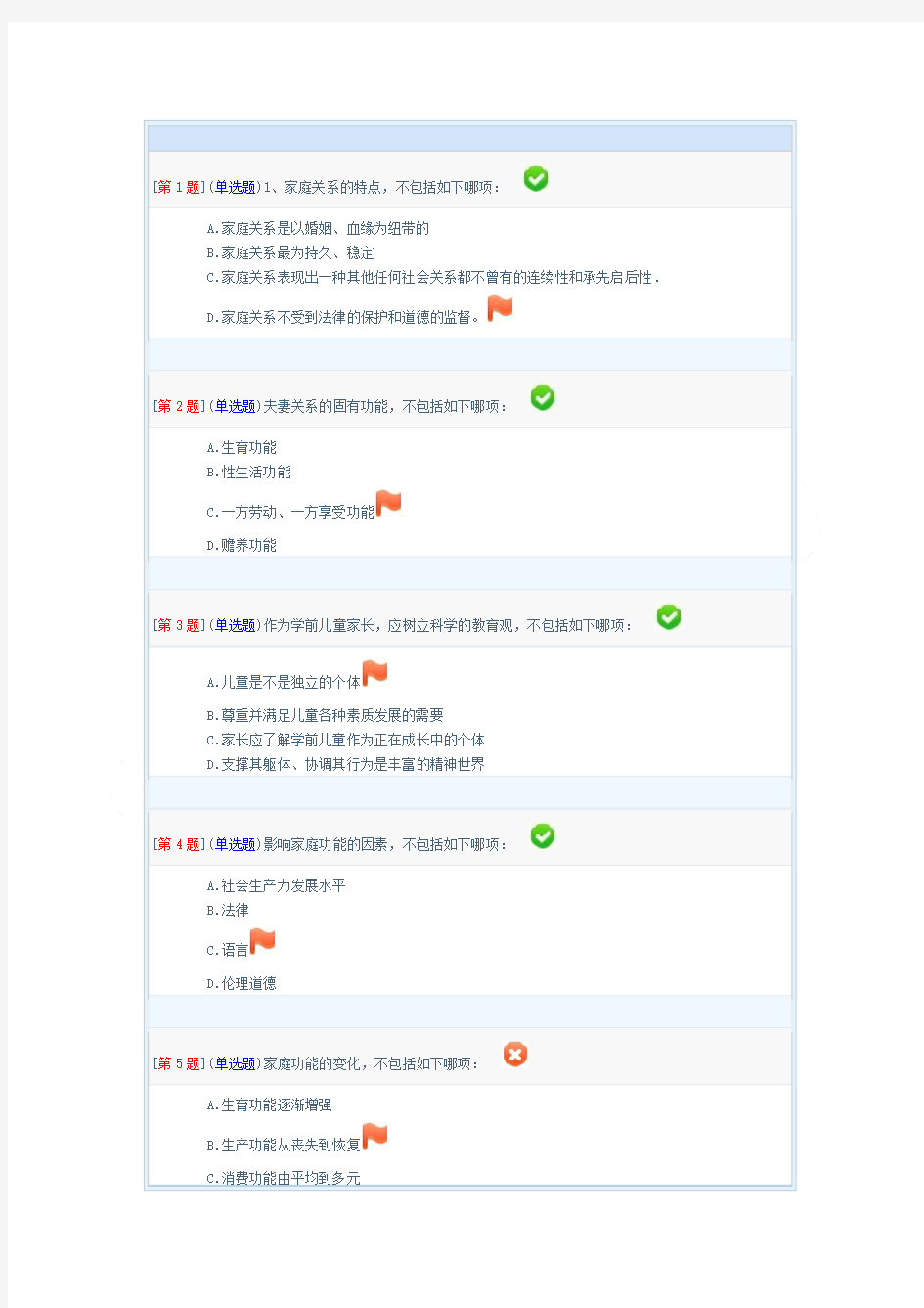 2017年儿童家庭与社区教育形考作业