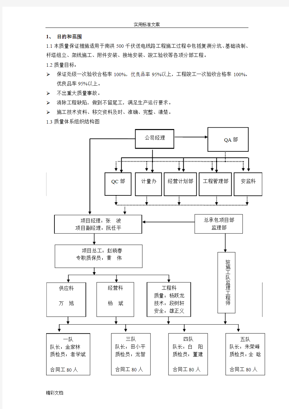 高压的输电线路施工质量保证要求措施