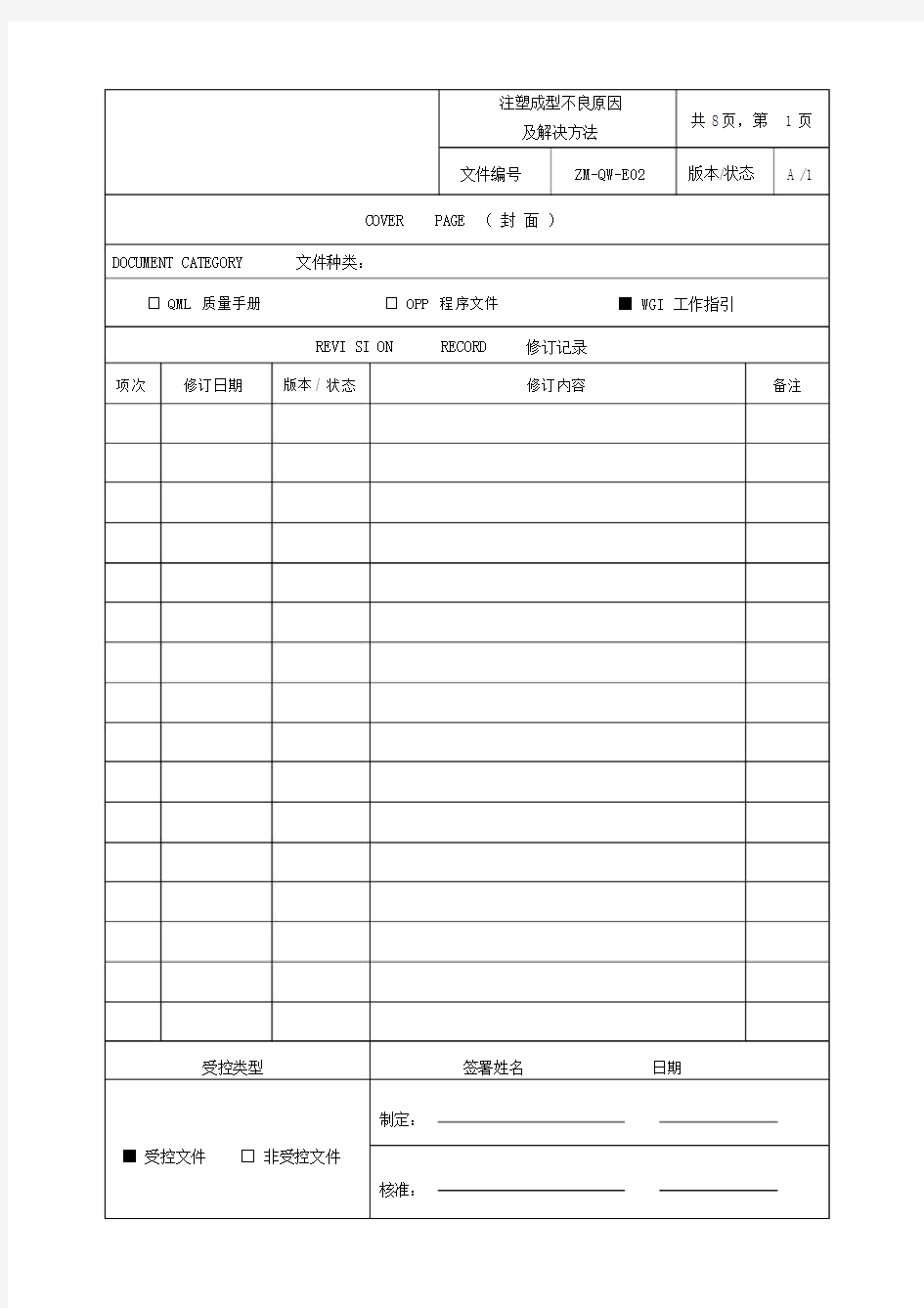 注塑成型不良原因及解决方法.doc