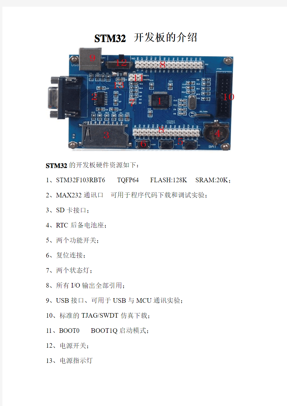 STM32 开发板的介绍