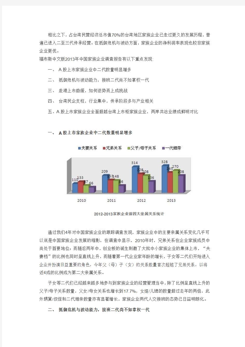 中国家族企业调查报告