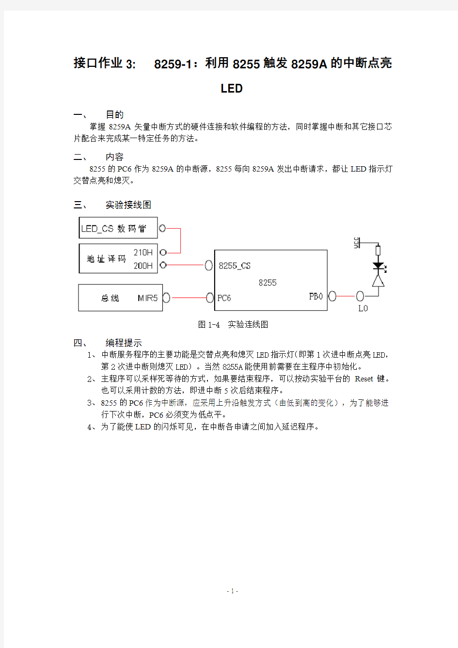 13281036_刘大力_8259中断控制器作业