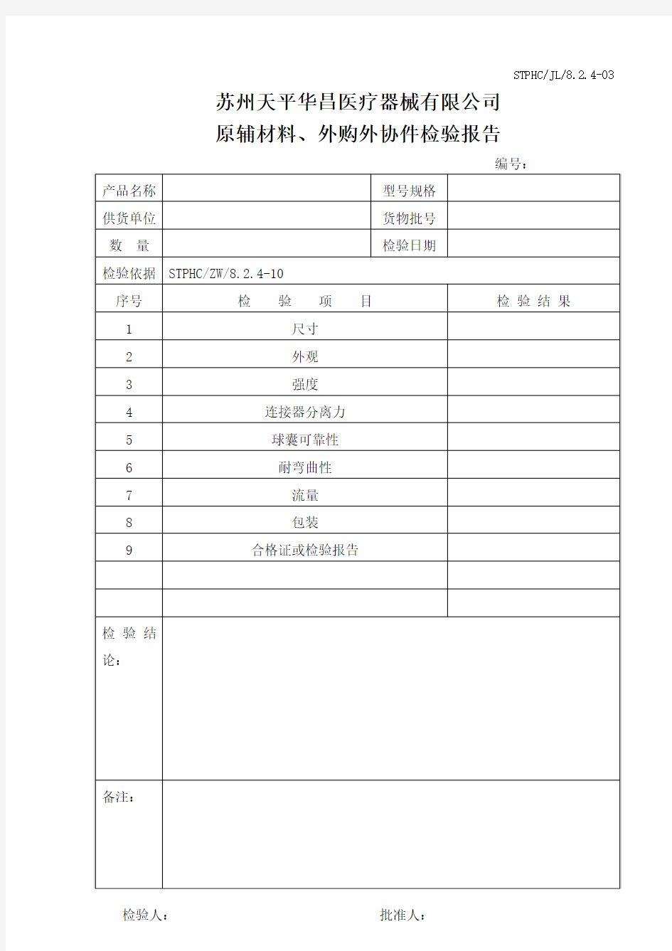 原辅材料检验报告-导尿管