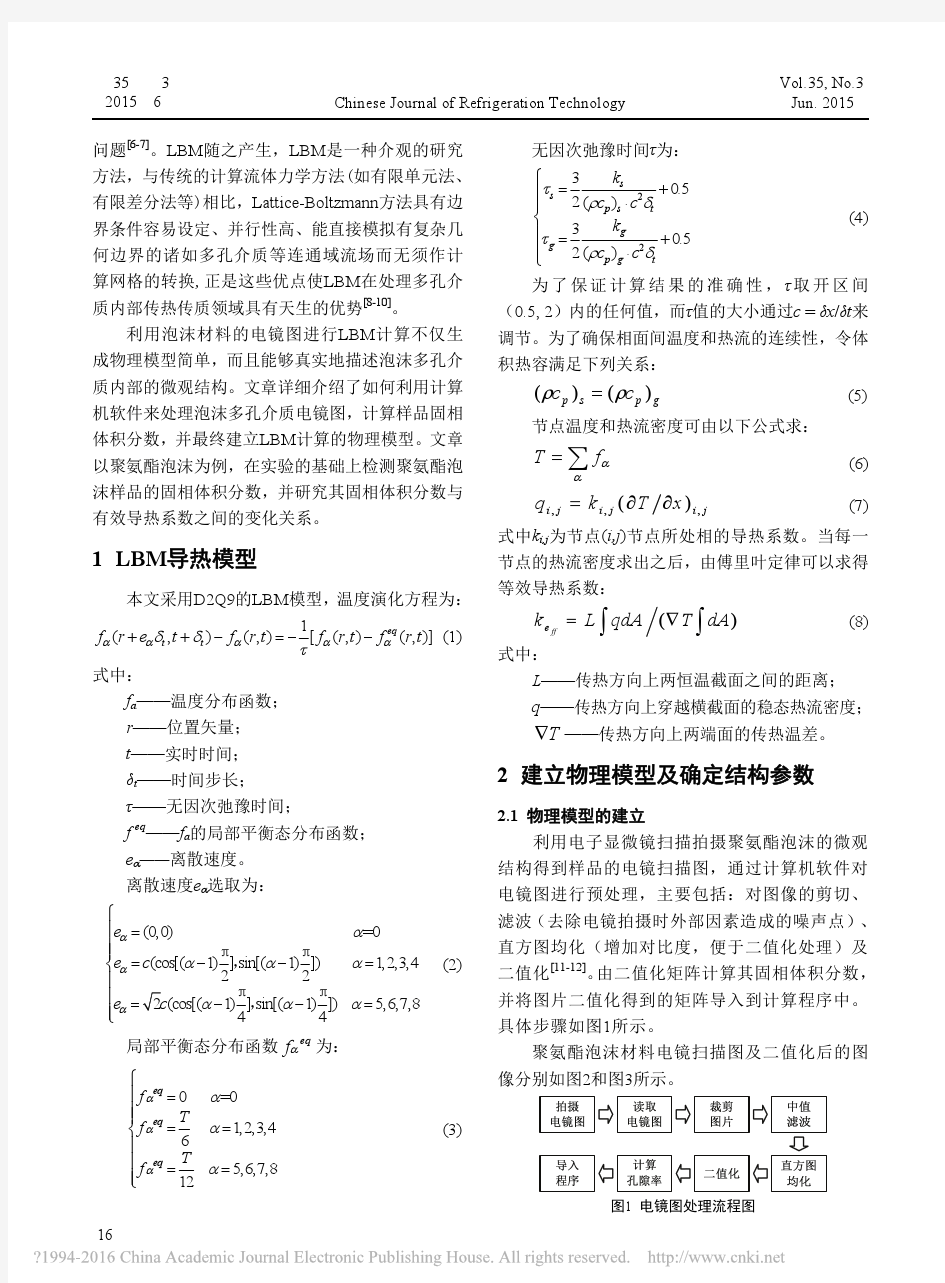 基于Lattice_Boltzmann方法的泡沫材料有效导热系数研究