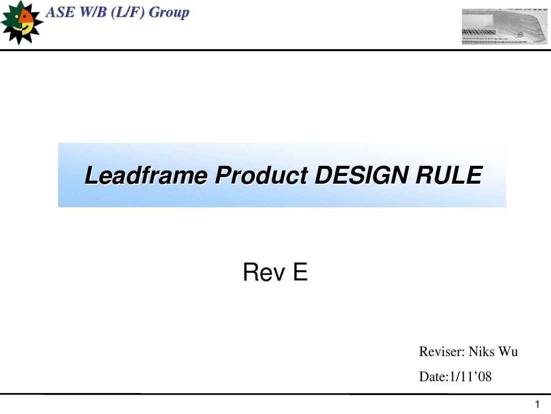 Leadframe Product Wirebond design rule-E