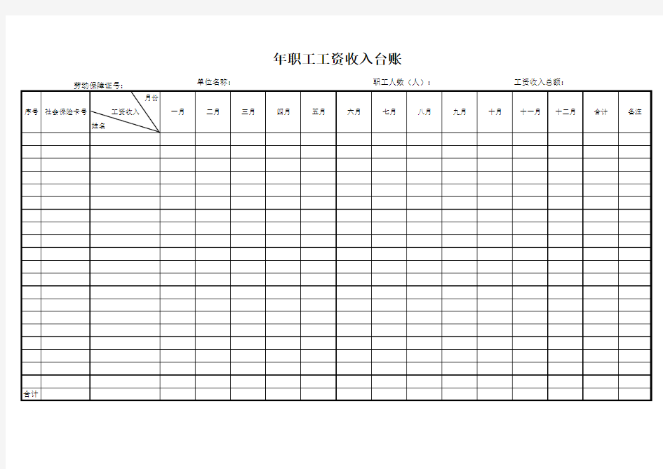 工资台账