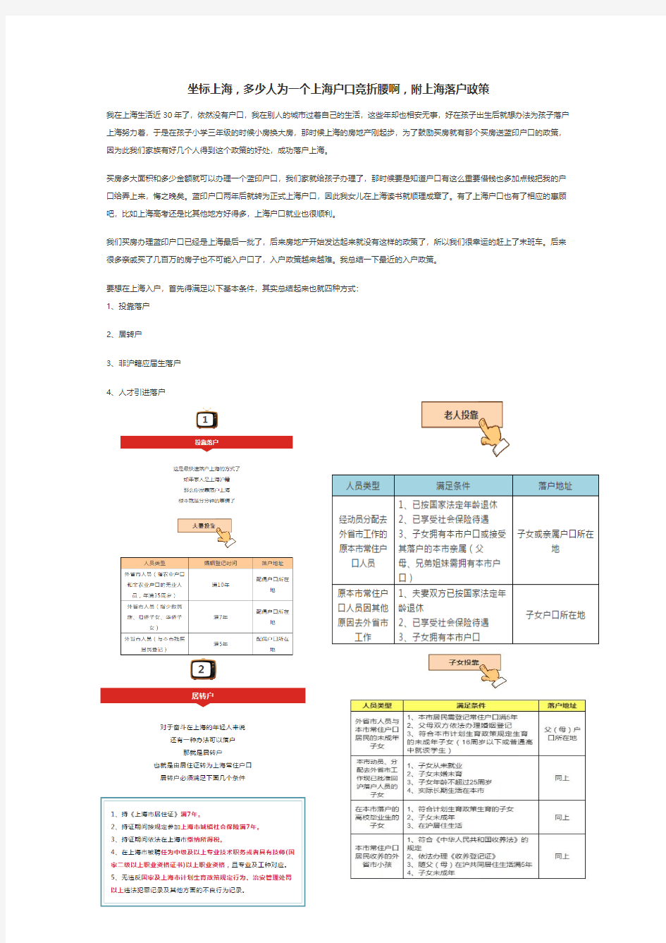 坐标上海,多少人为一个上海户口竞折腰啊,附上海落户政策