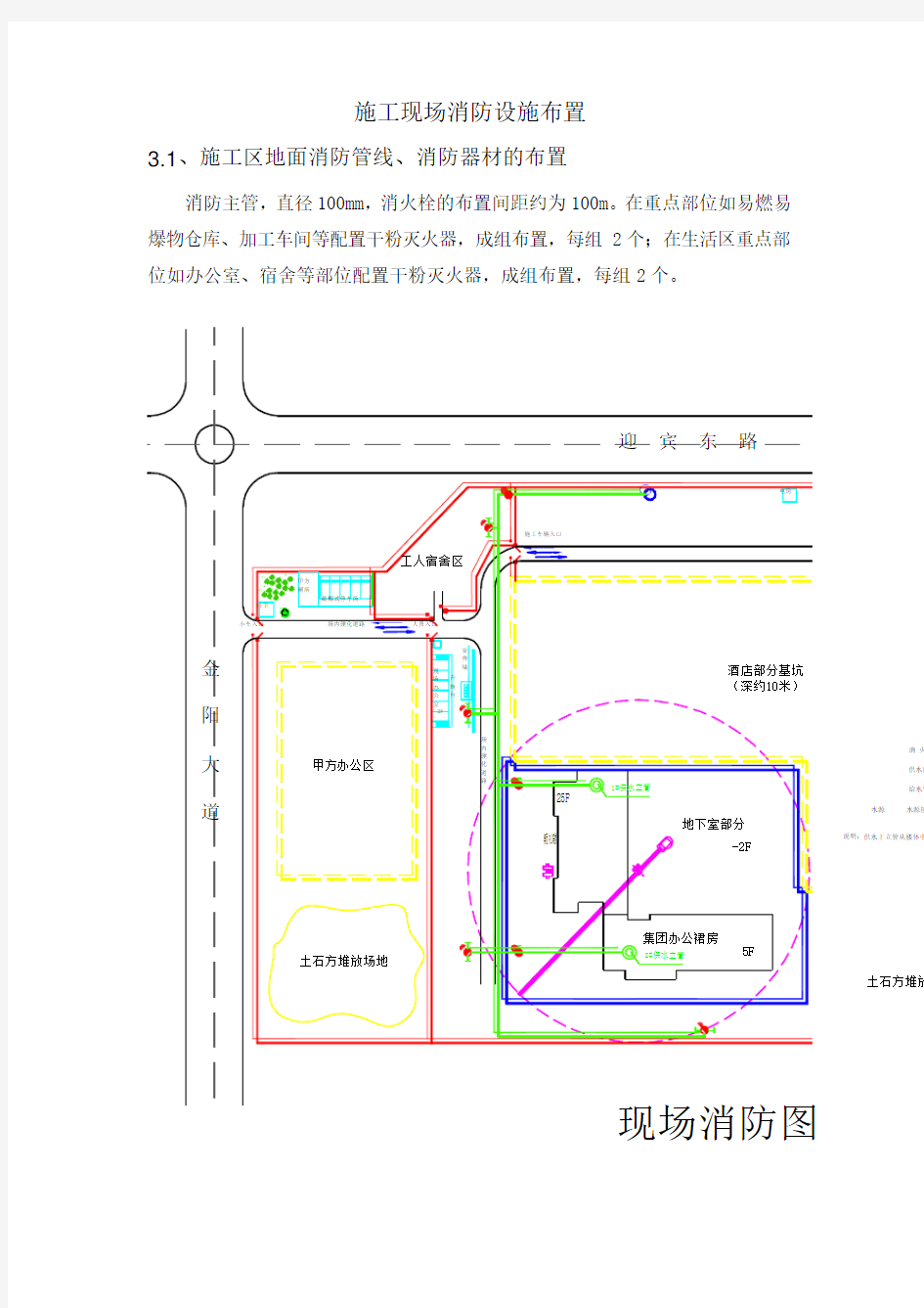 施工消防措施及消防平面布置图