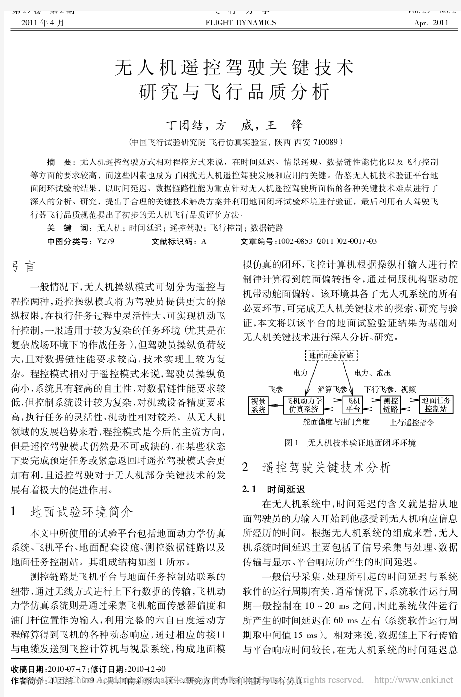 无人机遥控驾驶关键技术研究与飞行品质分析_丁团结