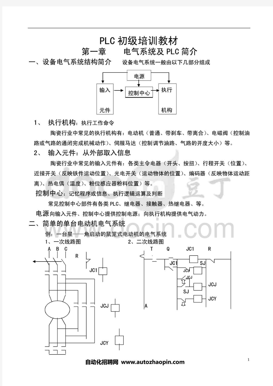 欧姆龙PLC编程入门初级培训教材