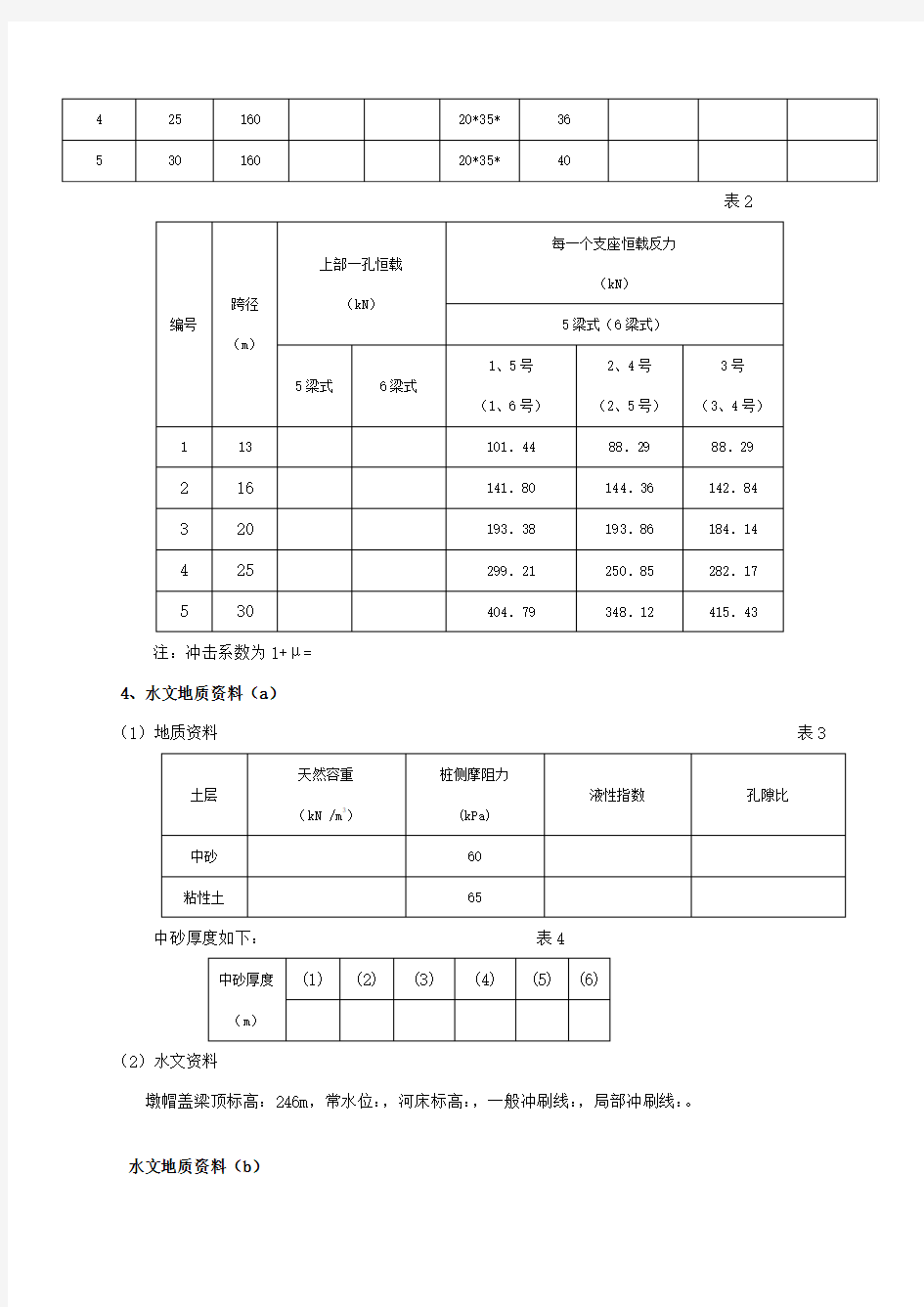 桥梁墩台基础工程课程设计