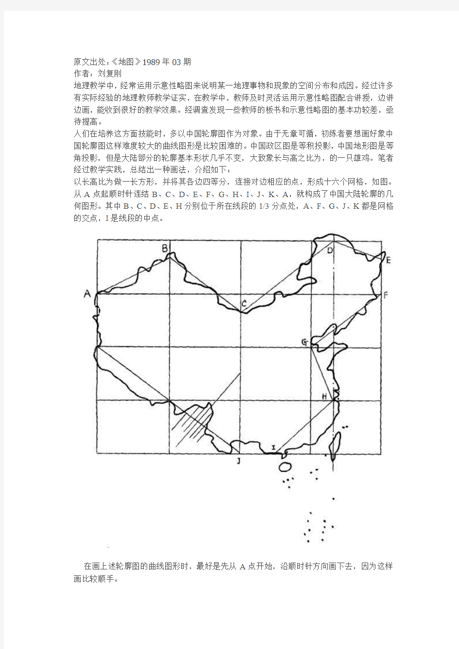 中国轮廓图画法