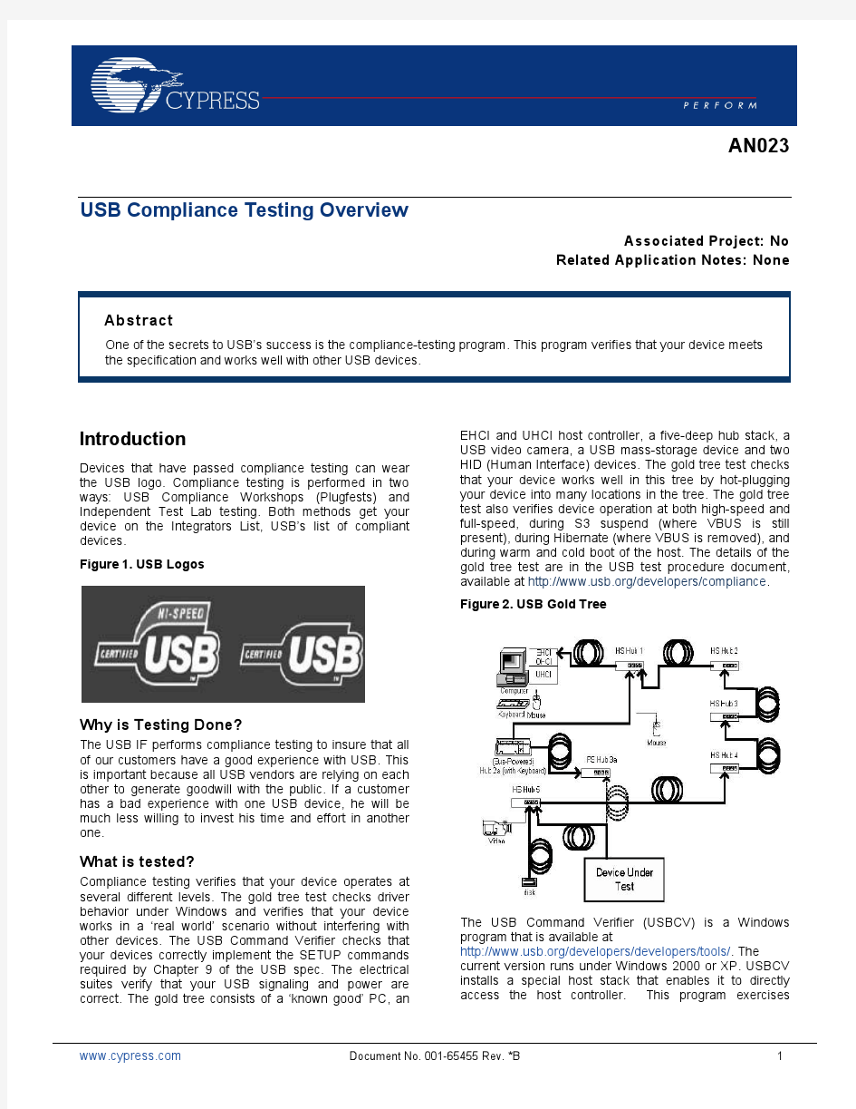USB_Compliance测试