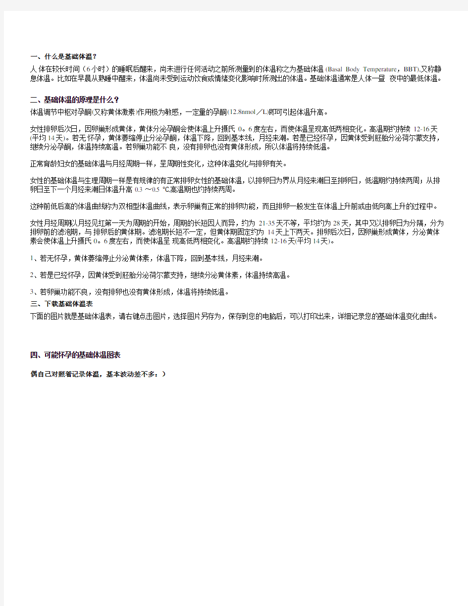 排卵期计算方法与受孕表格