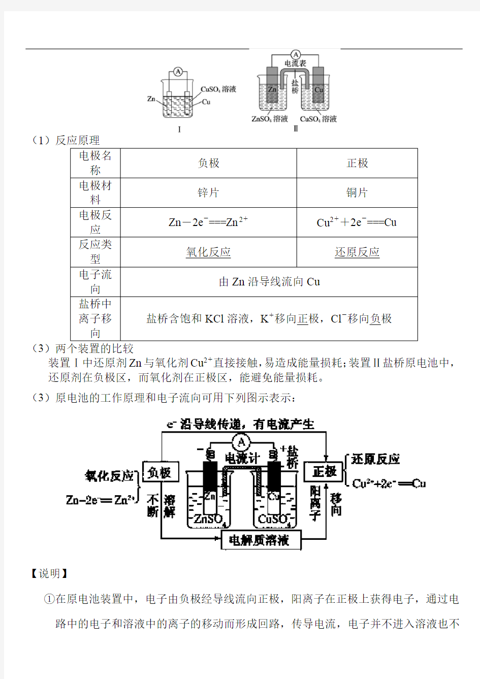 高考化学大一轮复习讲义—第二十三讲  原电池 化学电源