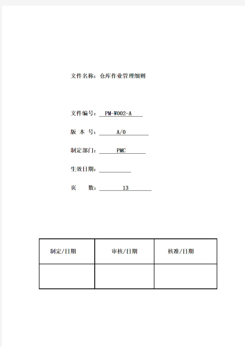 仓库管理制度及流程图