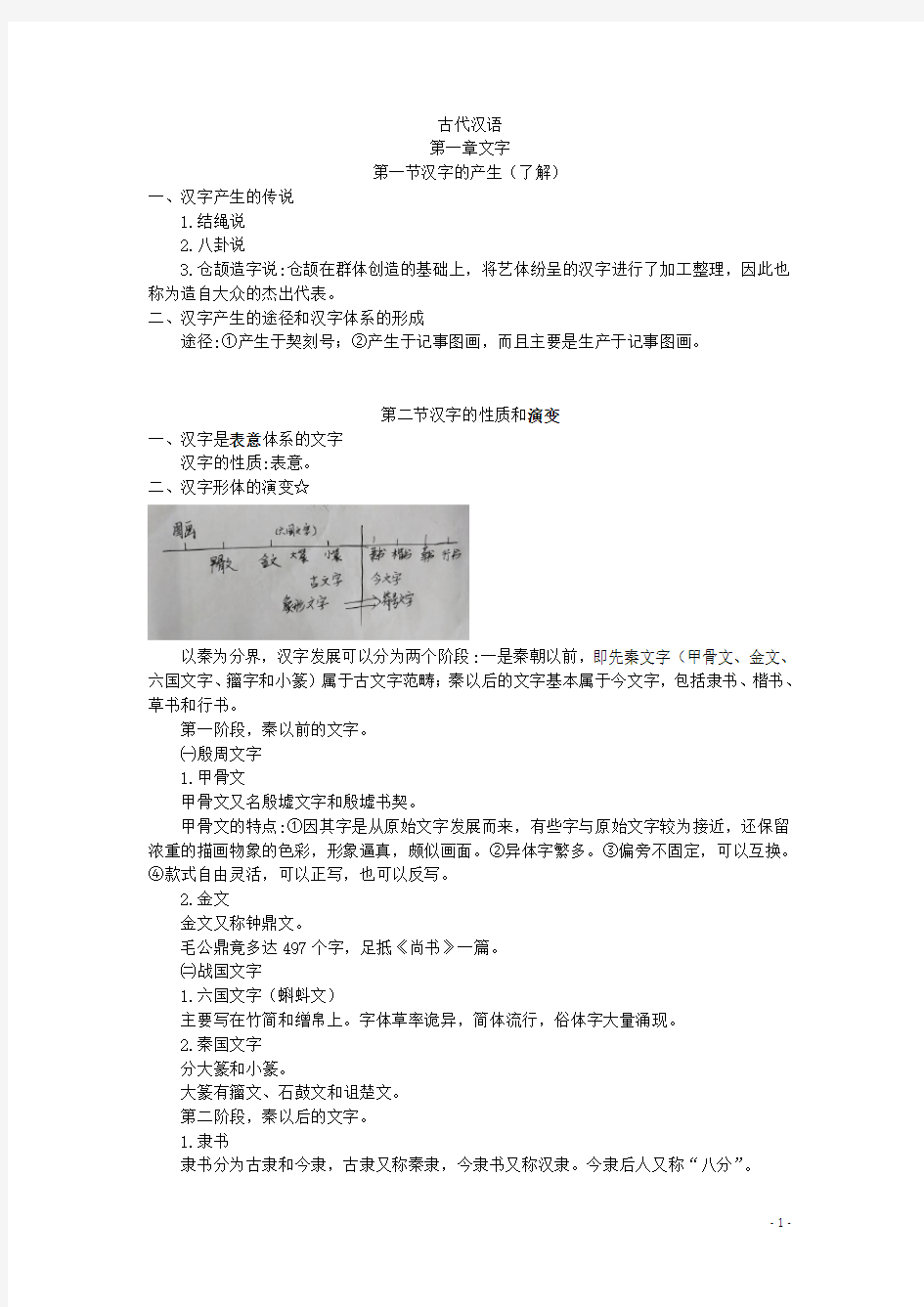 古代汉语(上册)小学讲义