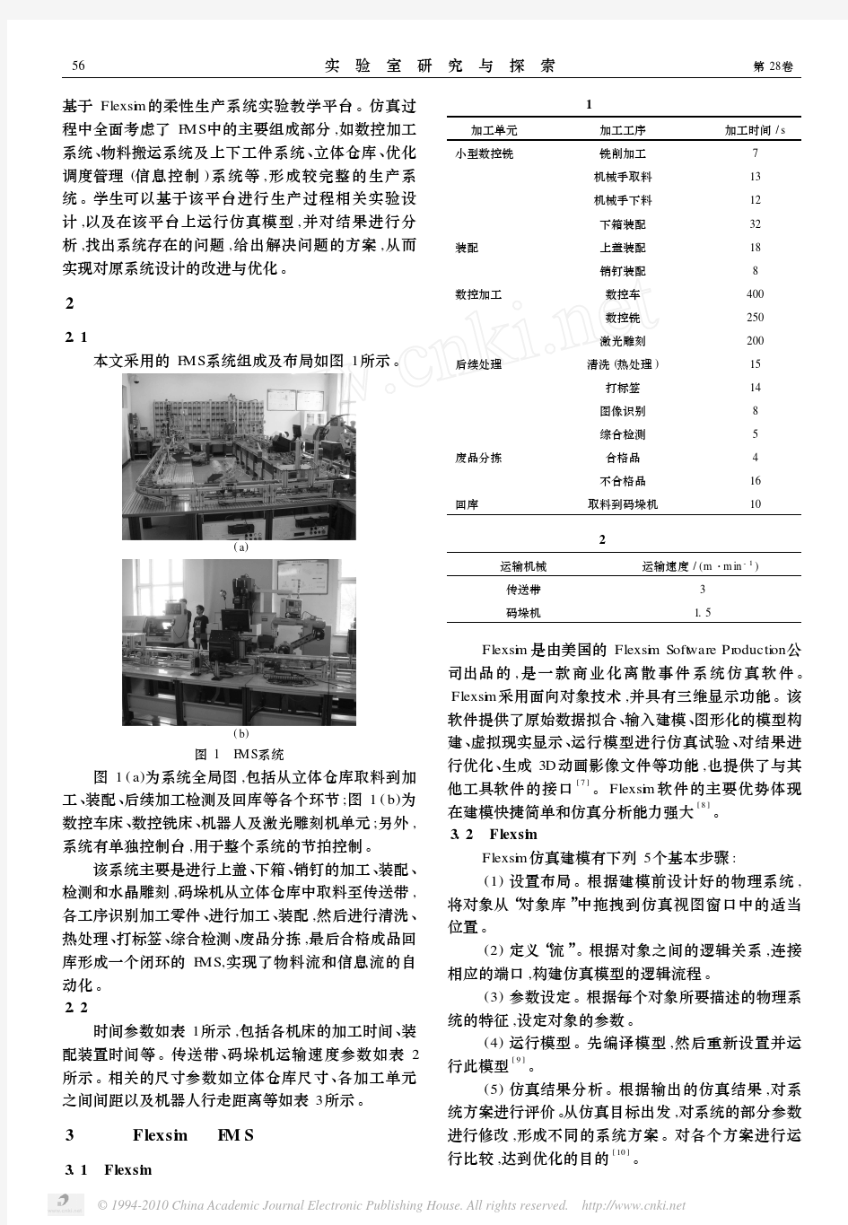 基于Flexsim的柔性制造系统仿真平台的设计与实施