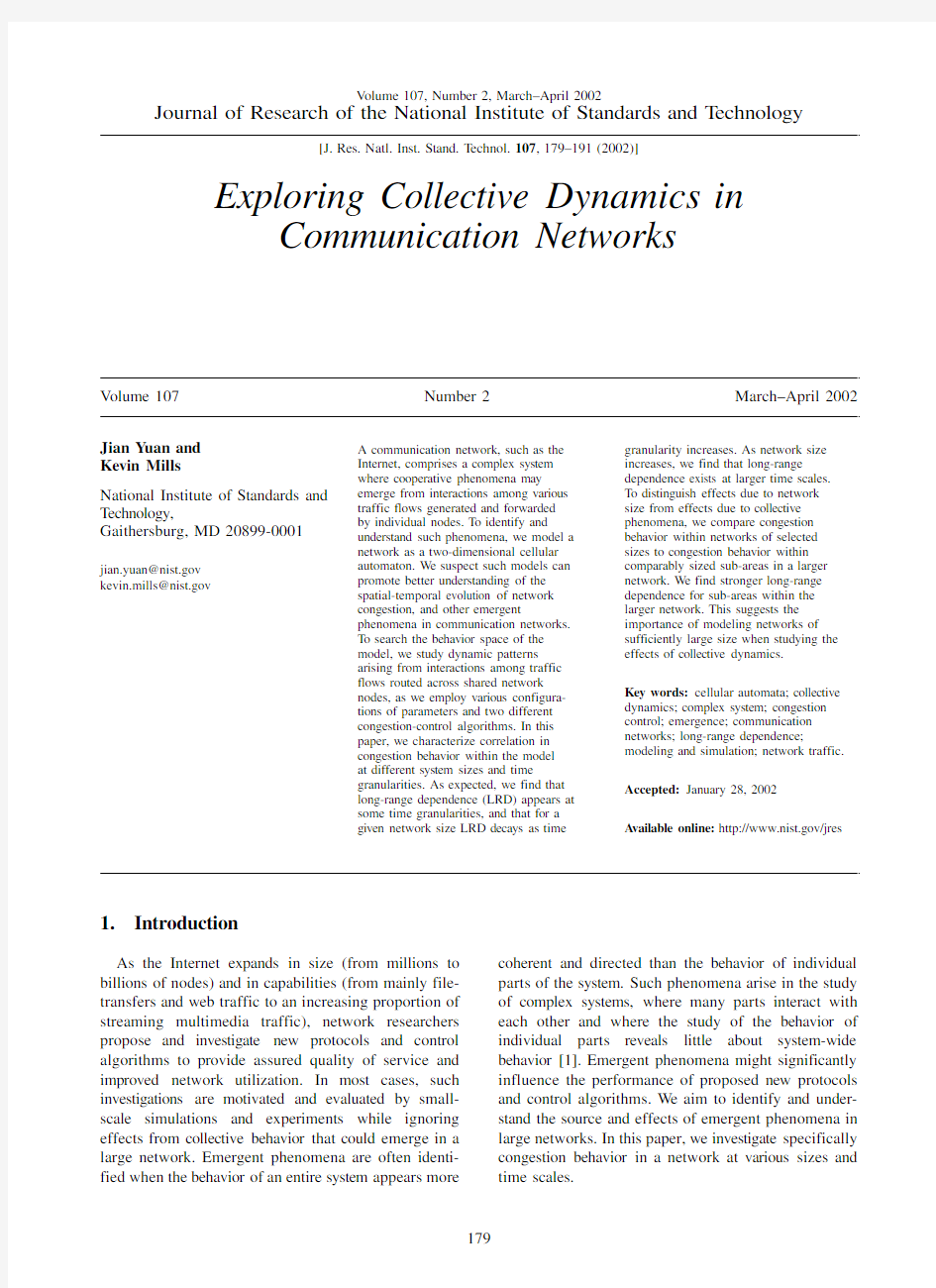 Exploring Collective Dynamics in Communication Networks