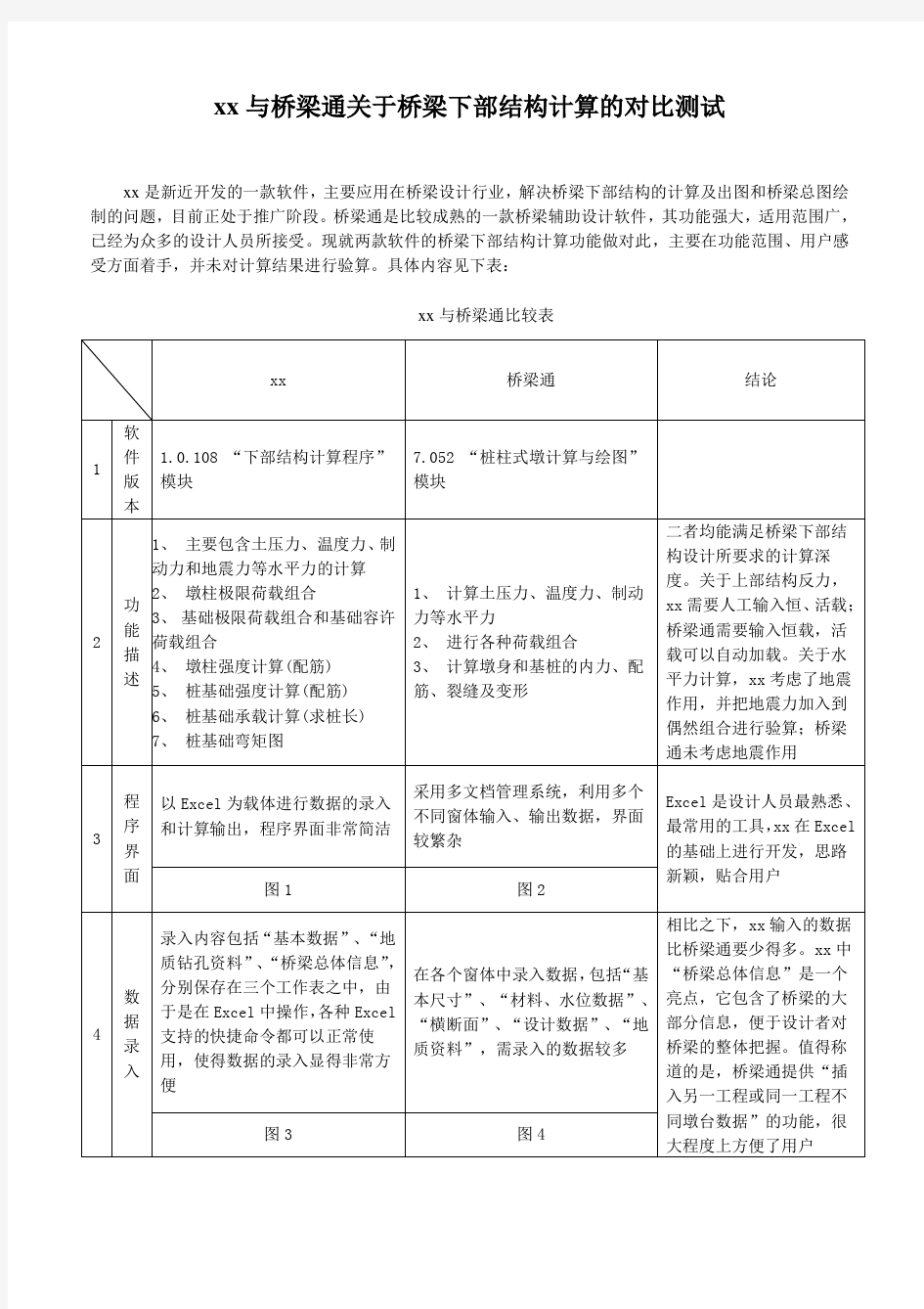 桥易与桥梁通对比测试