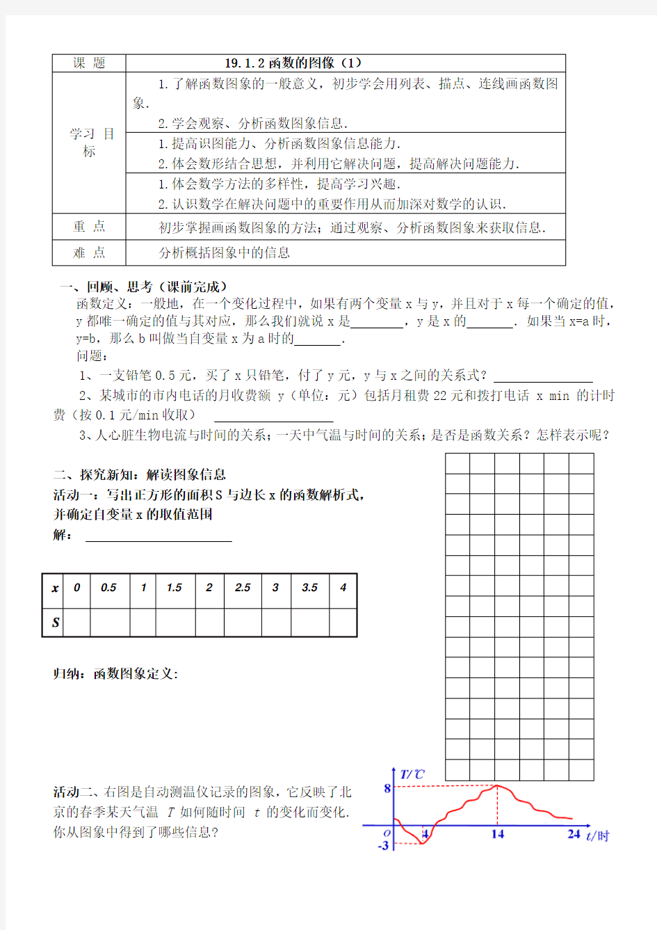 《函数的图像》教学设计