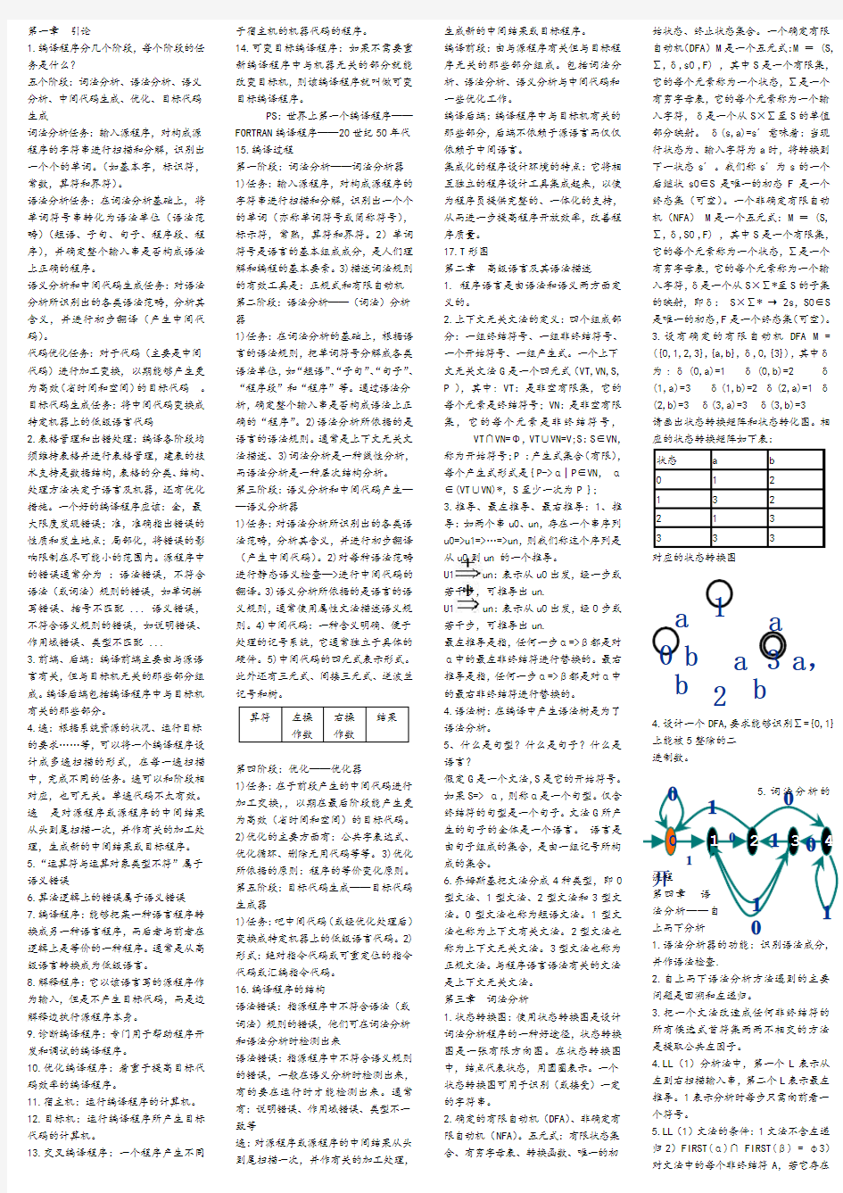 程序设计语言编译原理_考试重点(终)