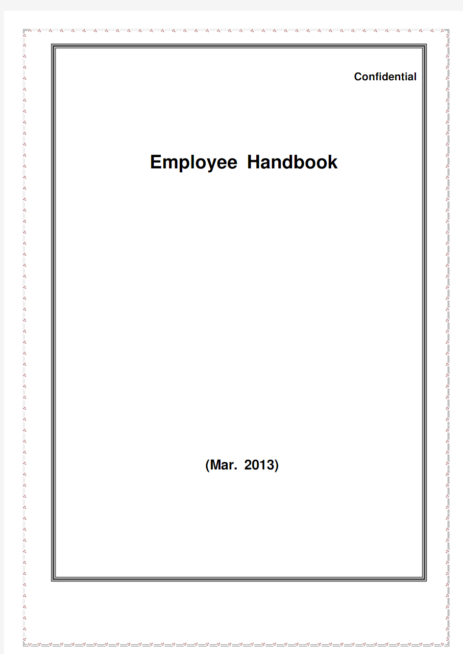 员工手册(英文版)-Employee Handbook(English)