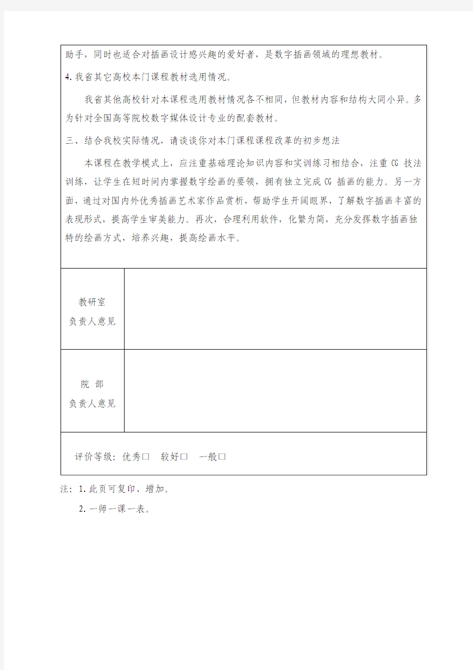 《数字插画》课程分析报告