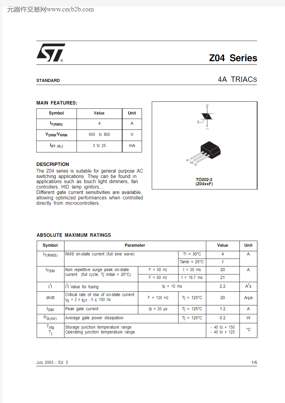 Z0410MF-1AA2中文资料