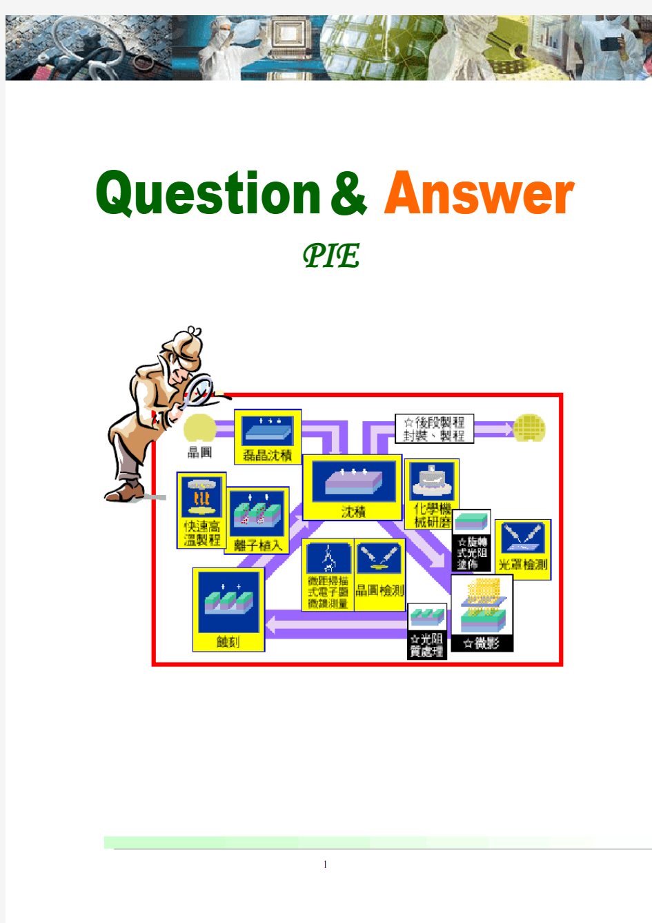 半导体集成电路制造PIE常识