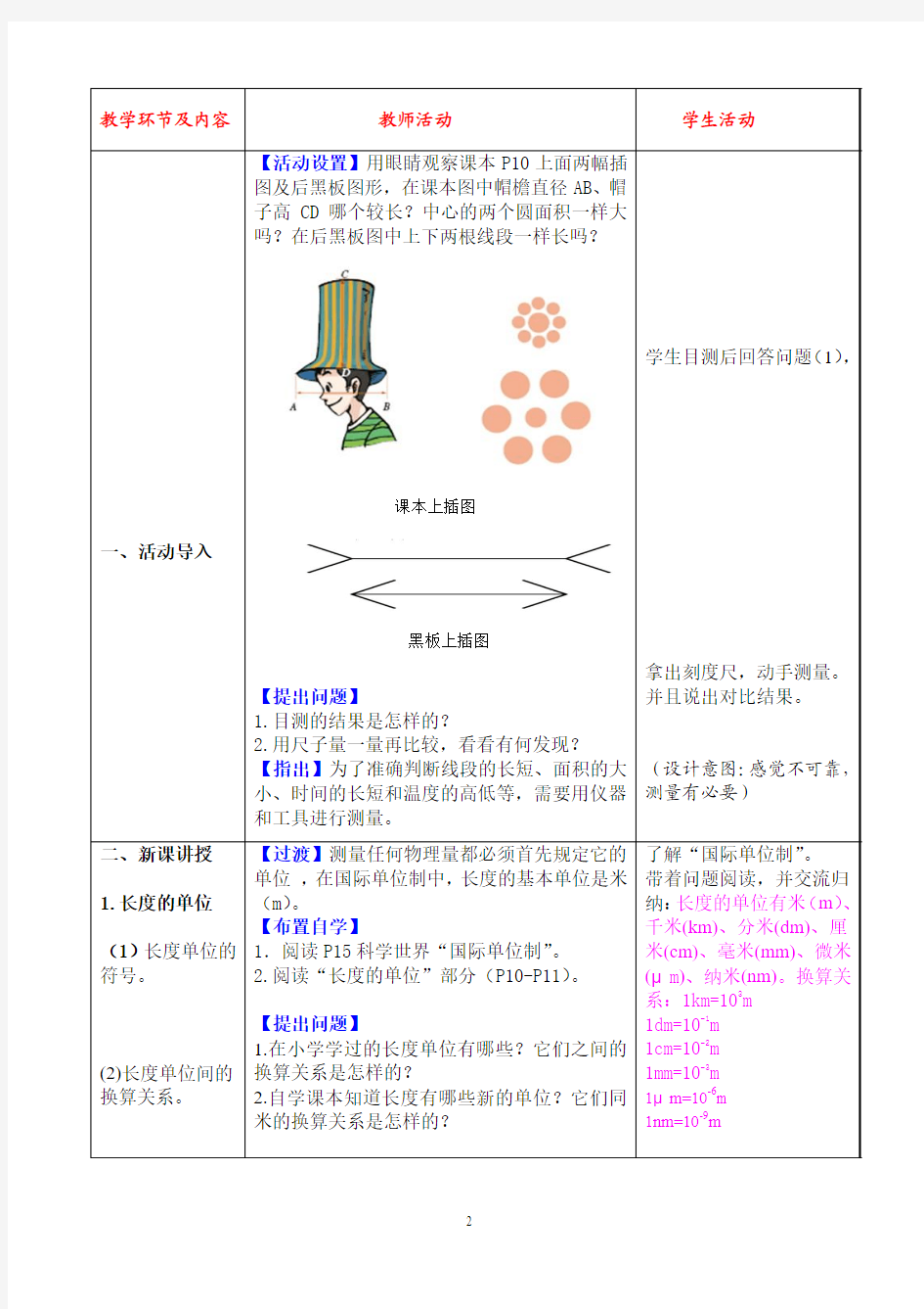 长度和时间的测量