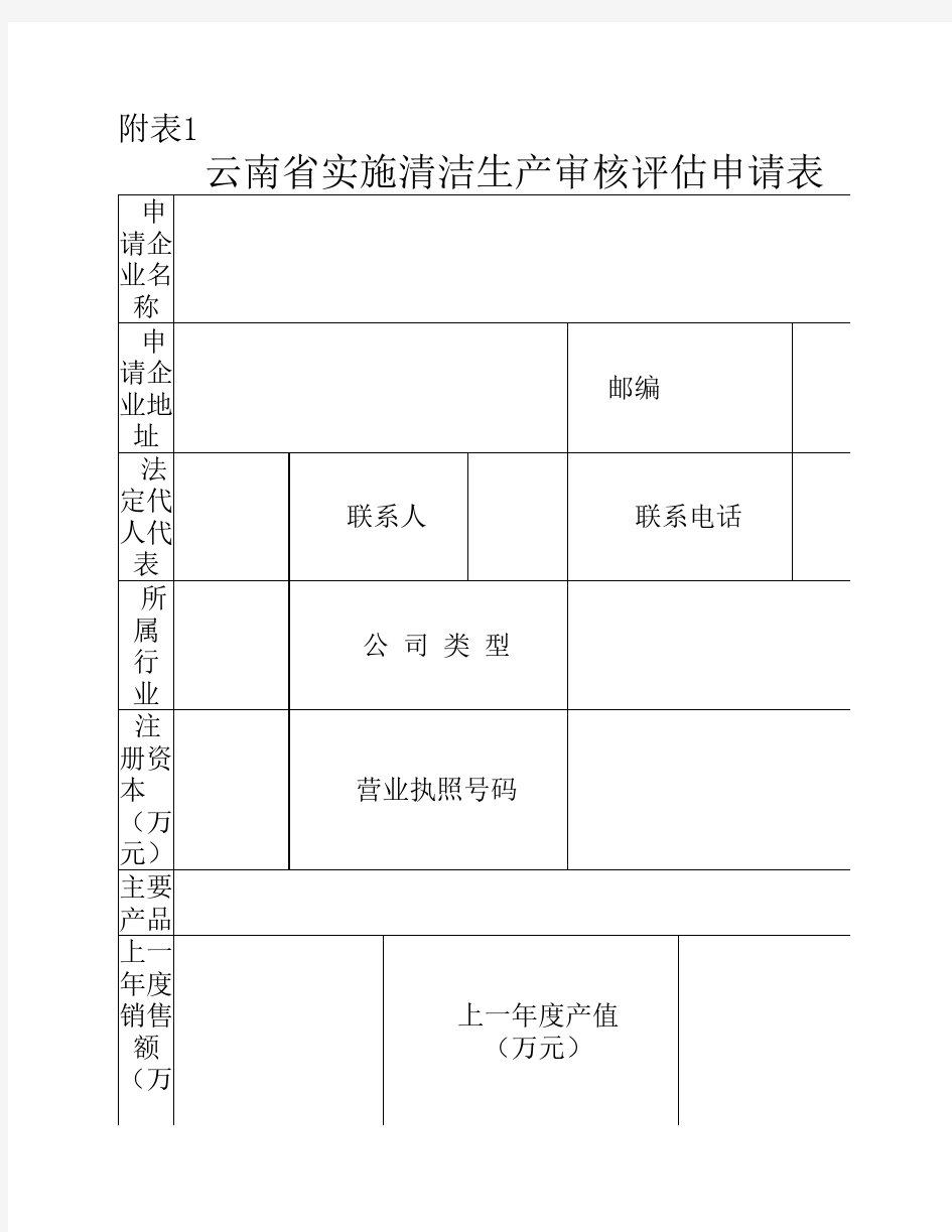 《清洁生产审核报告》编写要求