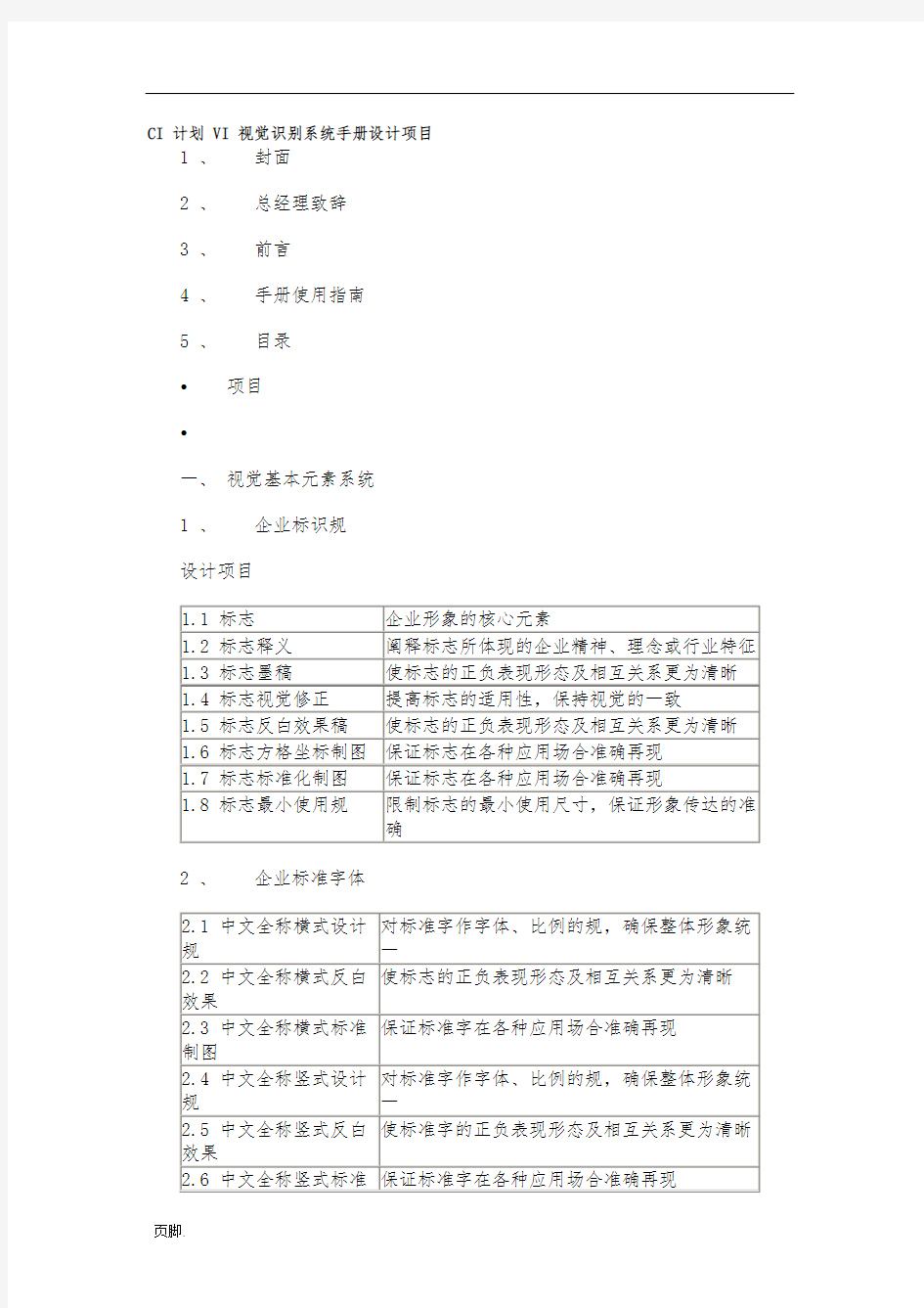 VI视觉识别系统手册范本