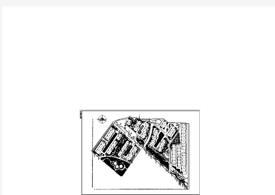 大洋绿地绿化园林总平面布置图(CAD)