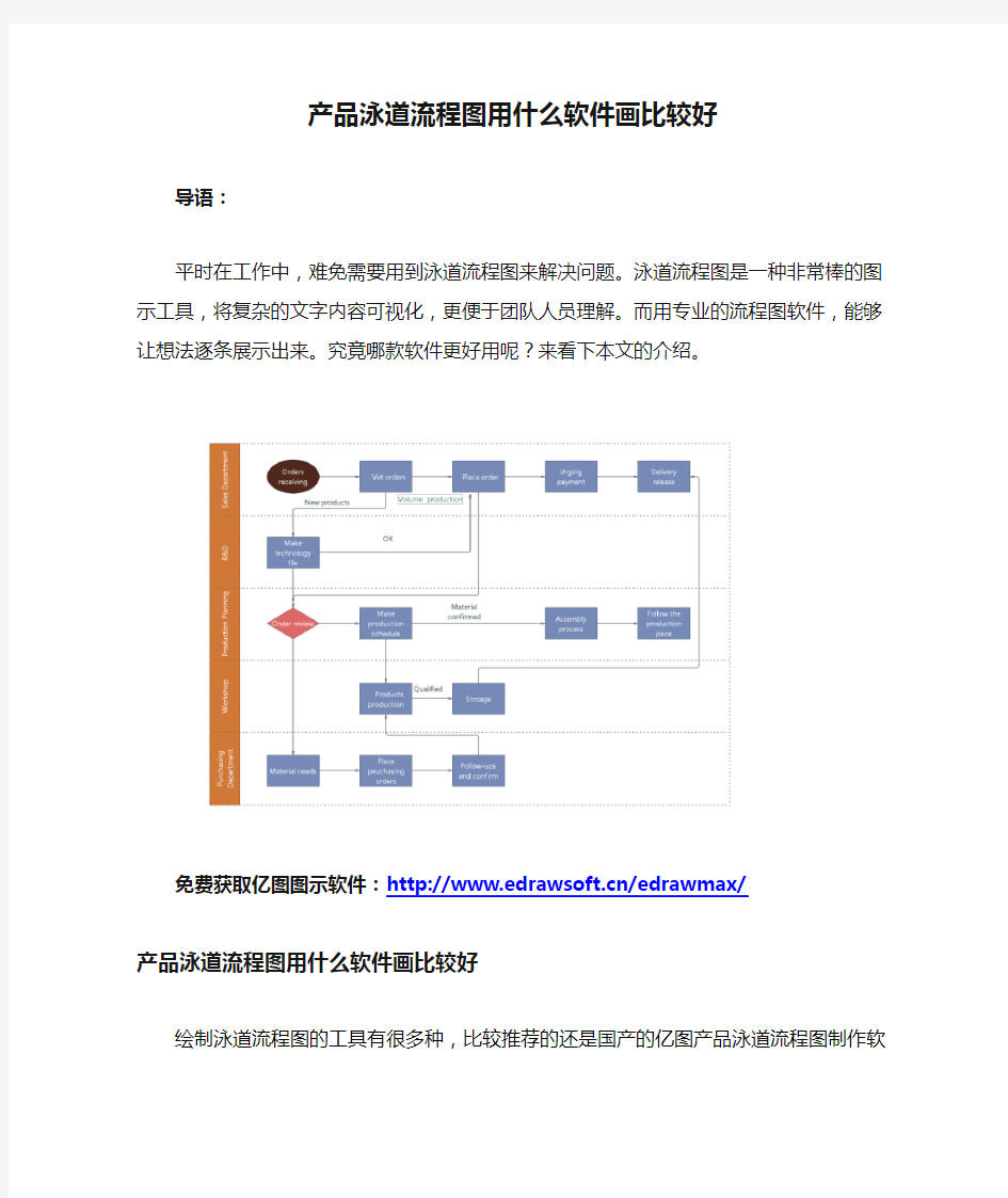 产品泳道流程图用什么软件画比较好