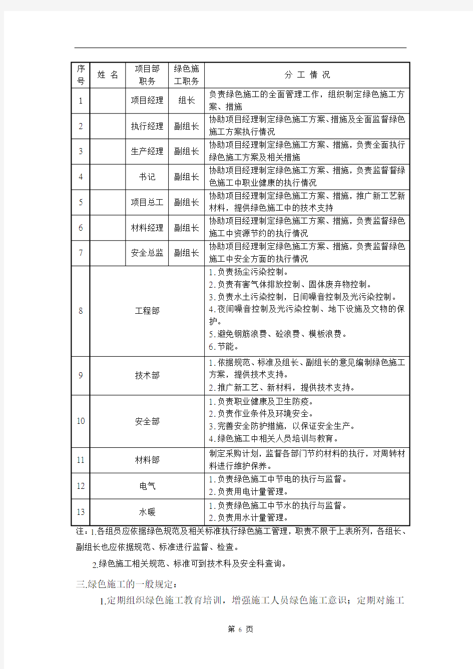 绿色安全文明施工组织设计