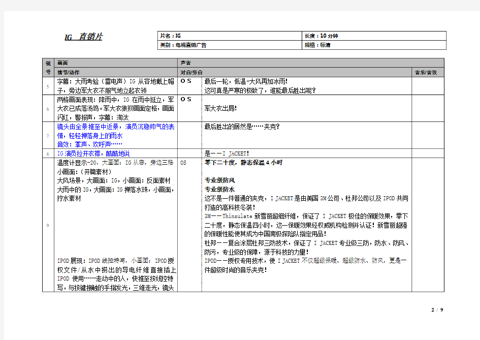 电视购物直销片脚本