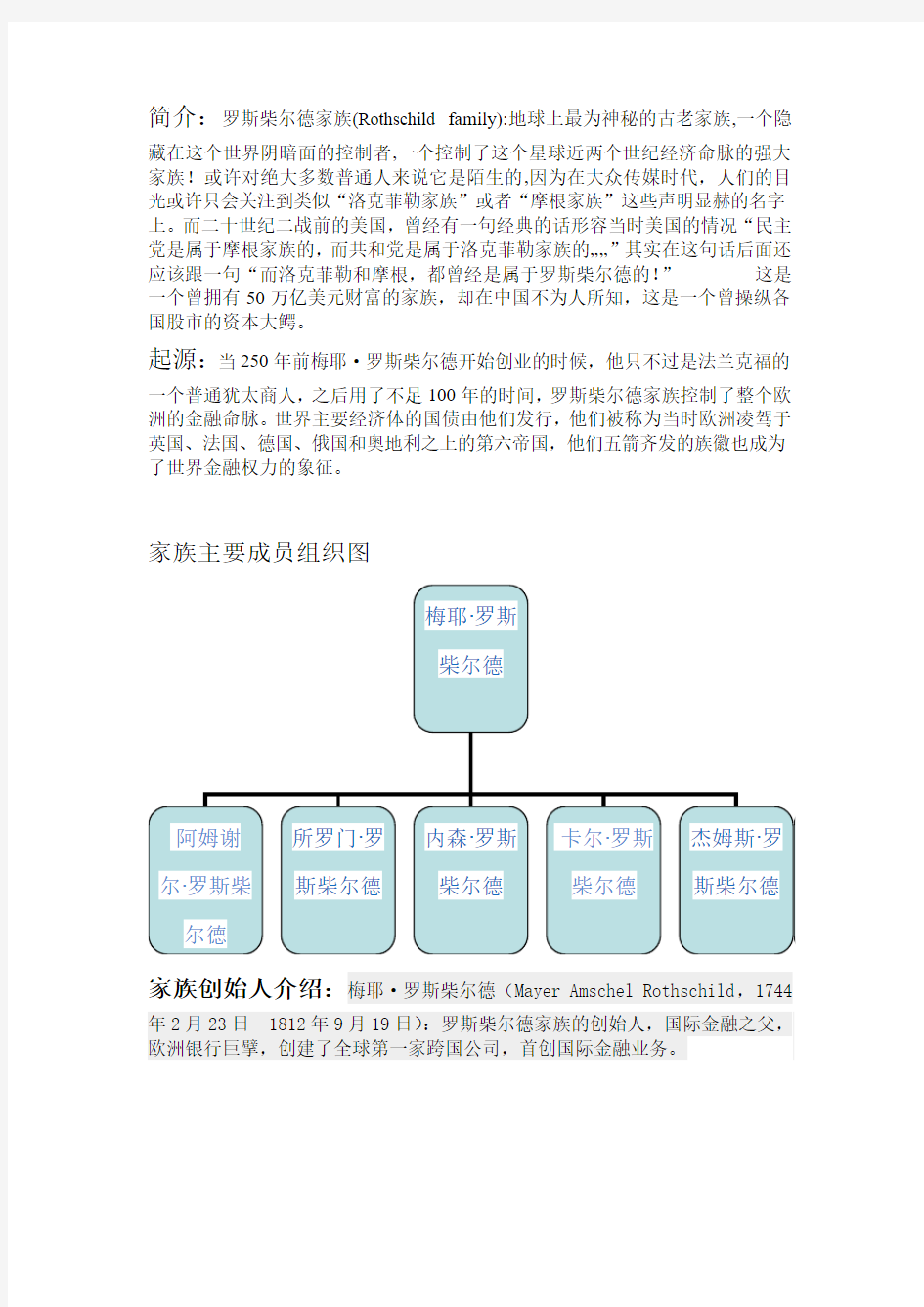 罗斯柴尔德家族文化总结X