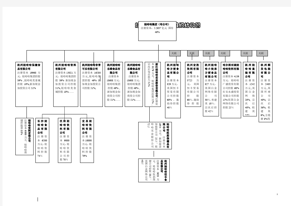娃哈哈集团各公司关系图