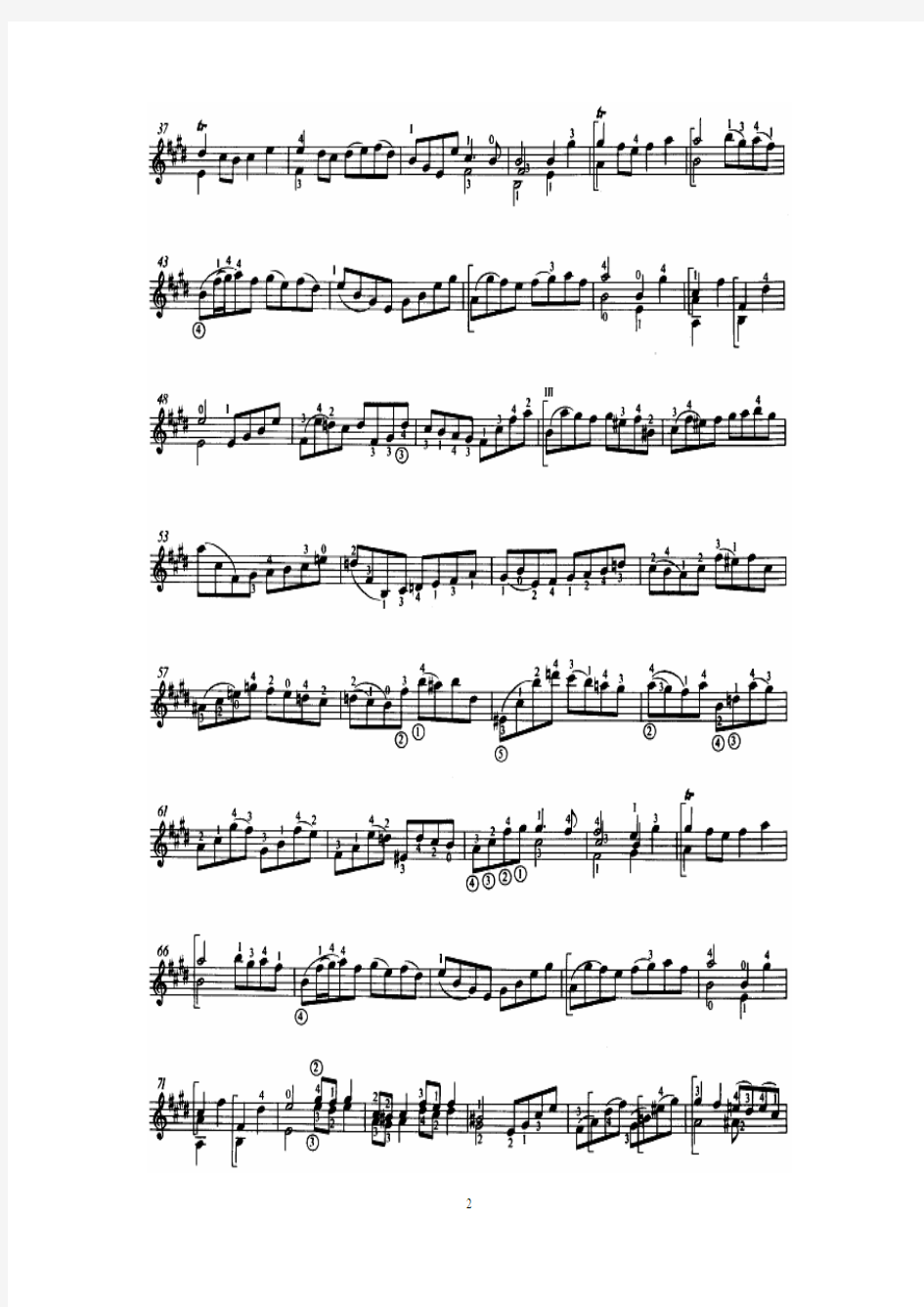 加伏特(GAVOTTE en RONDEAU),Violin Partita No.3-BWV1006;巴赫(John Sebastian Bach) 古典吉他谱
